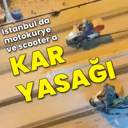 İstanbul'da motokurye ve scooter'a kar yasağı