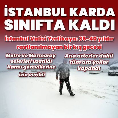 İstanbul karda sınıfta kaldı