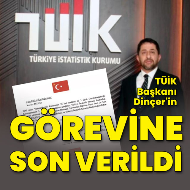 TÜİK Başkanlığına Erhan Çetinkaya atandı