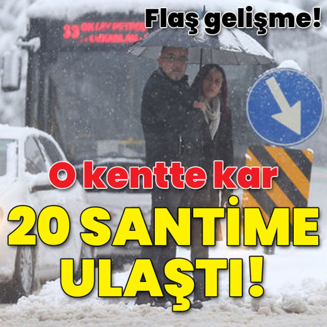 O kentte kar 20 santime ulaştı!