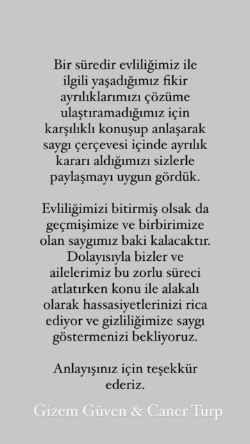 Gizem Güven ile Caner Turp boşanıyor! - Magazin Haberleri