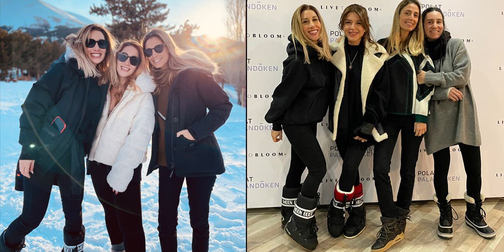 Palandöken'de kız kıza tatil...