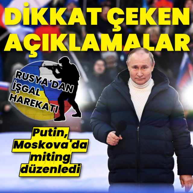 Putin, Moskova'da miting düzenledi