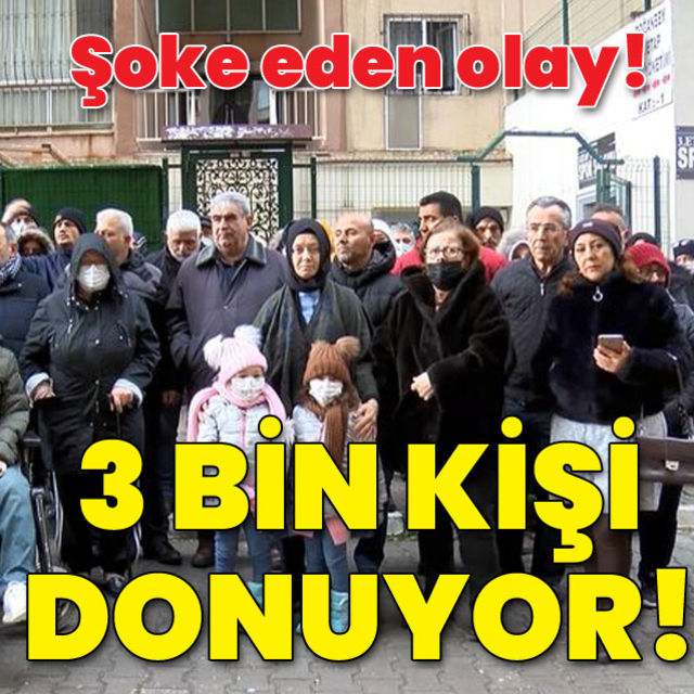 Şoke eden olay! 3 bin kişi donuyor!