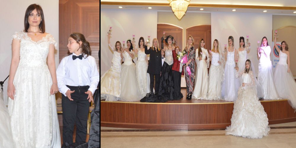 Kadınlar yararına gelinlik defilesi...