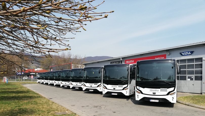 12 otobüsü Hırvatistanda yollara çıktı