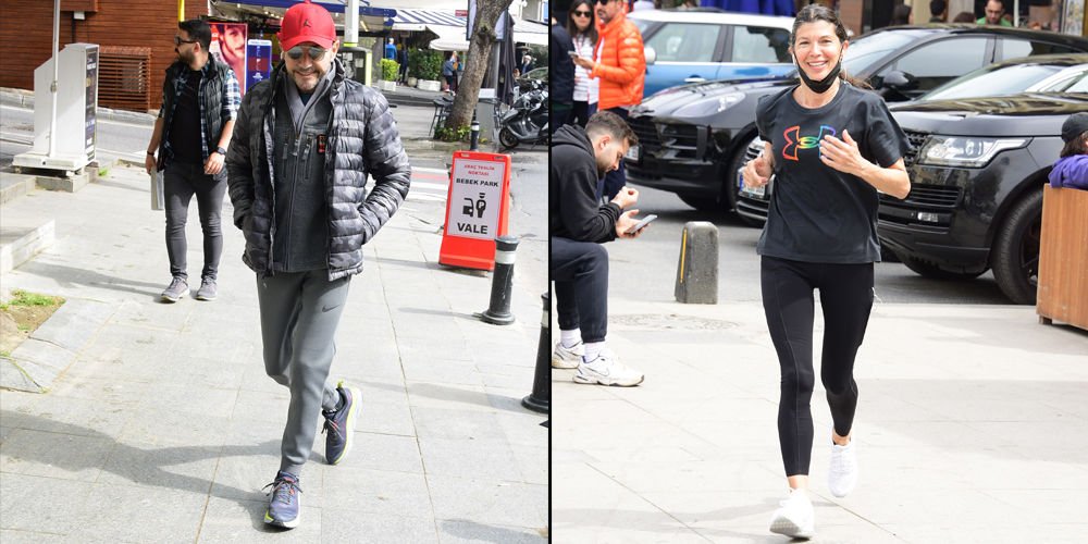 Caddelerde sabah sporu!