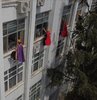 Bursa Uludağ Üniversitesi Mağara Araştırmaları Spor Topluluğu üyesi öğrenciler, Tıp Fakültesi Hastanesi Çocuk Kliniğinde yatan hasta çocuklara moral vermek için 