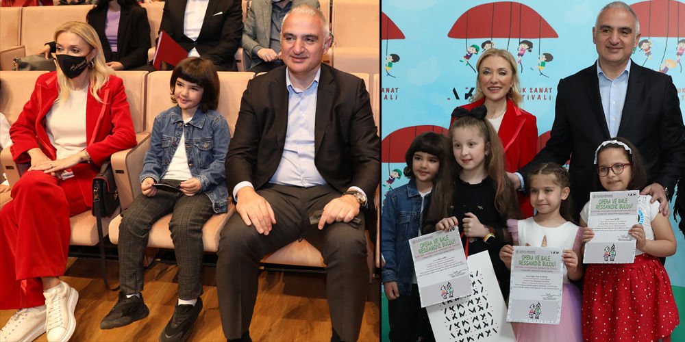 Bakan Ersoy, AKM'de çocuklarla...