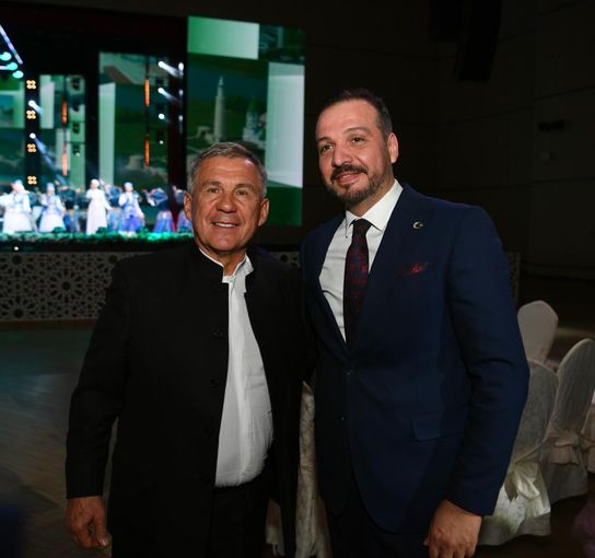 Tataristan Cumhurbaşkanı Rüstem Minnihanov ile birlikte…