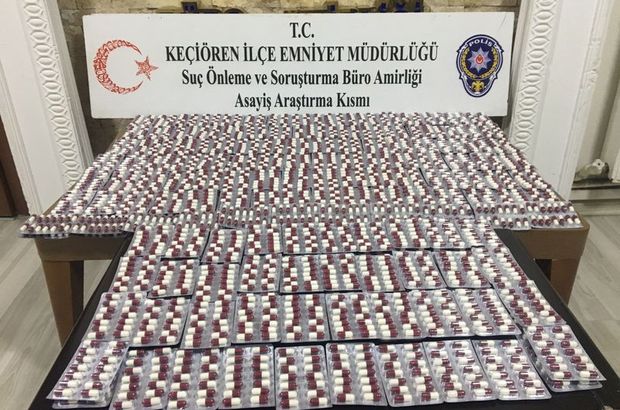 Ankara'da 4 bin uyuşturucu hap ele geçirildi: 7 gözaltı
