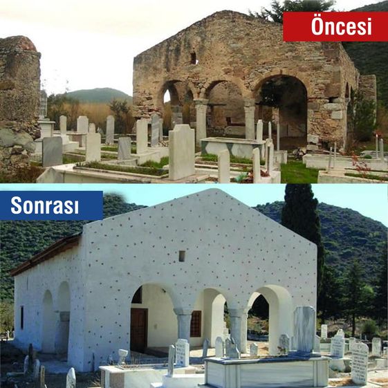 Datça’da güya restore edilen iki asırlık Çeşmeköy Camii böyle idi ve bu hâle getirildi!
