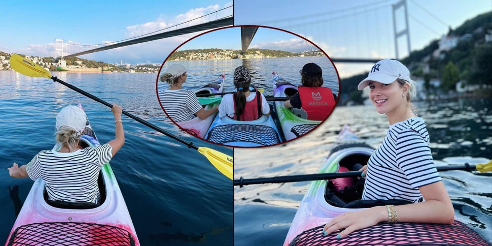 Sabancı'nın Boğaz'da kano keyfi...