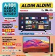 A101 aktüel ürünler listesinde bu hafta; Toshıba Ultra HD TV, Samsung Smart TV, SEG 10 kg çamaşır makinesi, SEG 6 programlı bulaşık makinesi, REEDER Pro Lite telefon, OPPO A16 Cep telefonu, Phılıps hava temizleyici, Arzum toz torbalı süpürge ve daha birçok ürün raflarda yerini almaya hazırlanıyor. İşte 18 Ağustos Perşembe A101 indirimli ürünler kataloğu...