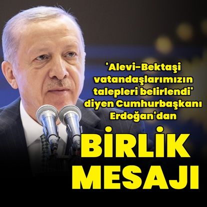 Cumhurbaşkanı Erdoğan'dan Hacı Bektaş'ta açıklamalar