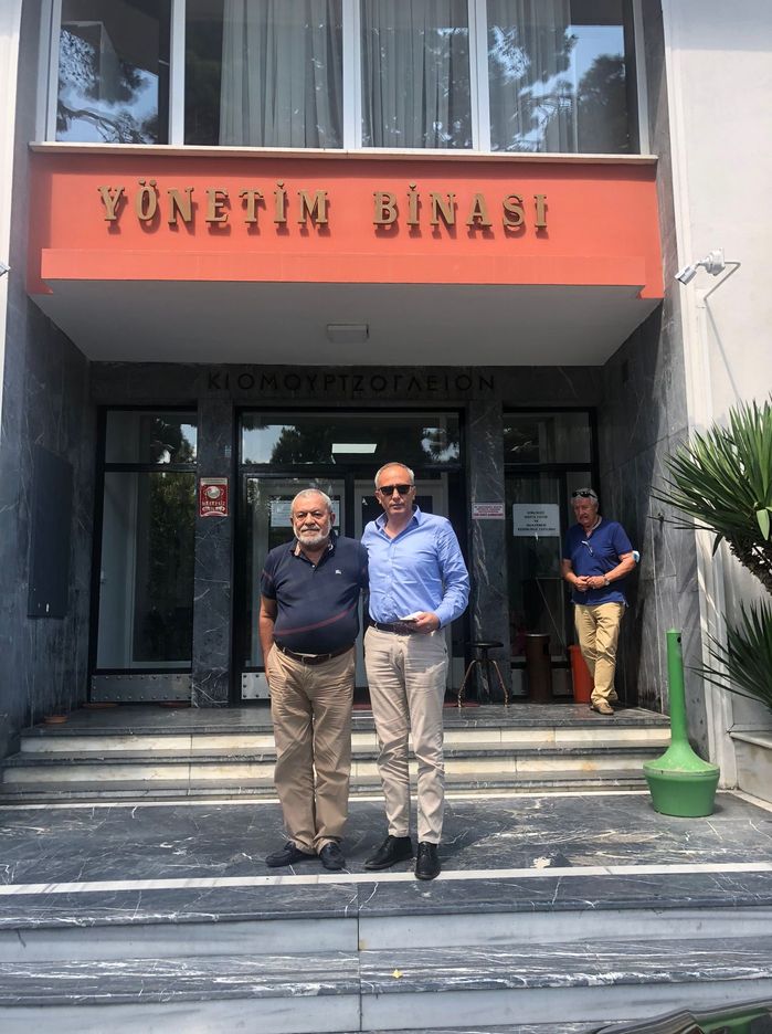 Balıklı Rum Hastanesi Vakfı Başkanı Konstantin Yuvanidis ve Gökçeada Belediye Başkanı Ünal Çetin