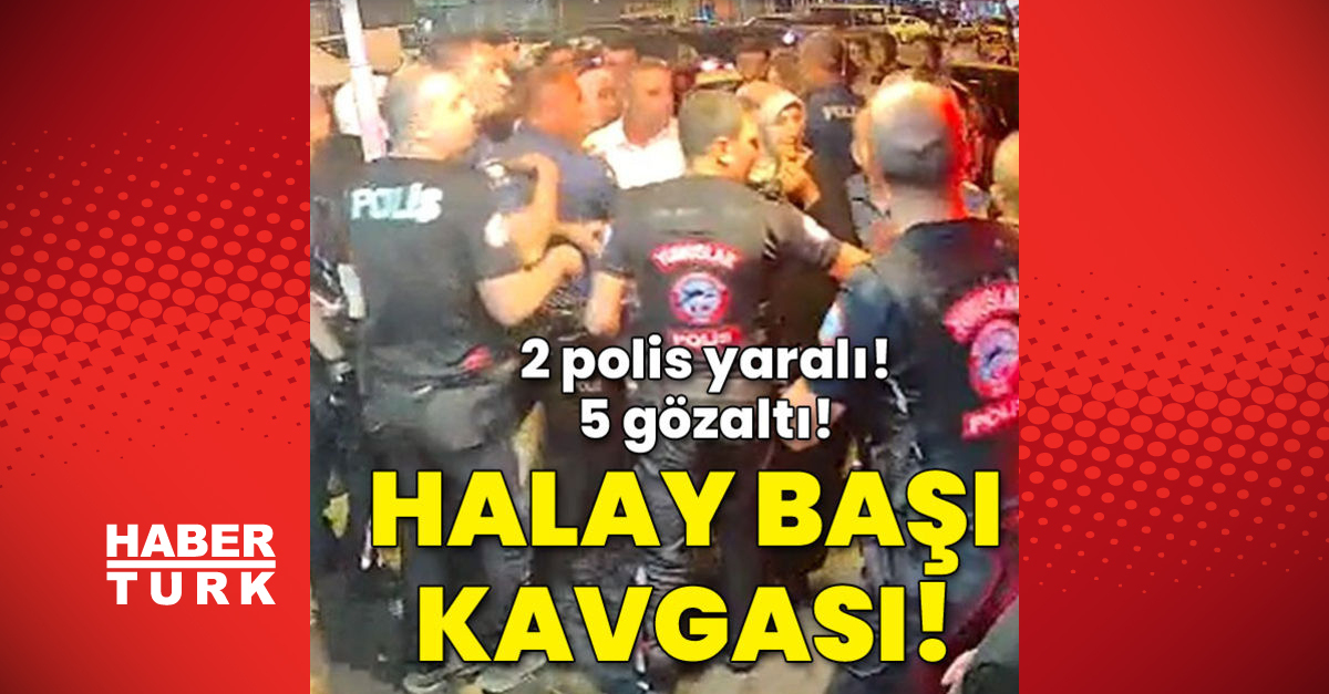 2 polis yaralı! 5 gözaltı! Halay başı kavgası!