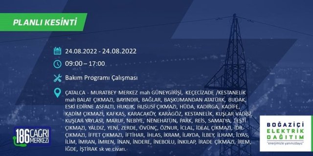 BEDAŞ duyurdu! İstanbul'da büyük elektrik kesintisi: 12 ilçede 8 saate varan kesinti olacak! İşte, elektriğin kesileceği ilçeler ve mahalleler