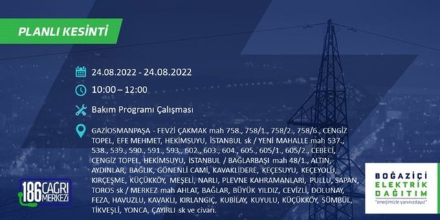 BEDAŞ duyurdu! İstanbul'da büyük elektrik kesintisi: 12 ilçede 8 saate varan kesinti olacak! İşte, elektriğin kesileceği ilçeler ve mahalleler