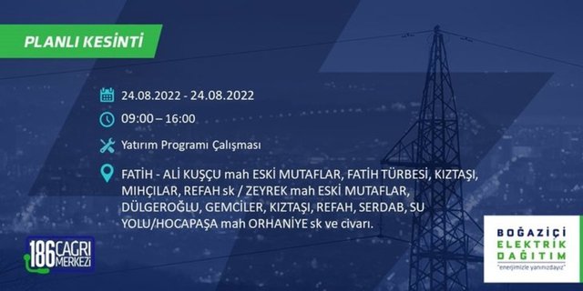 BEDAŞ duyurdu! İstanbul'da büyük elektrik kesintisi: 12 ilçede 8 saate varan kesinti olacak! İşte, elektriğin kesileceği ilçeler ve mahalleler