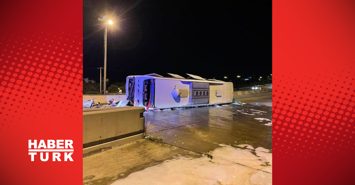 Hatay’da gişelere çarpan yolcu otobüsü devrildi: 3’ü ağır 40 yaralı