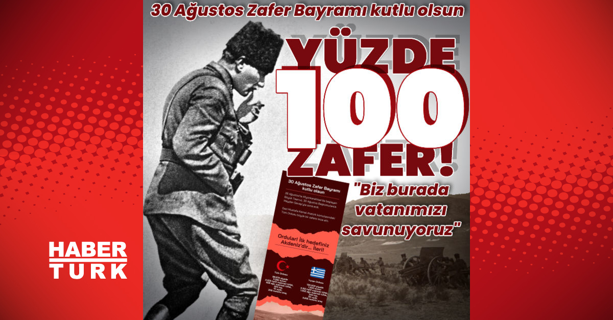 30 Ağustos Zafer Bayramı 100'üncü yılında kutlu olsun