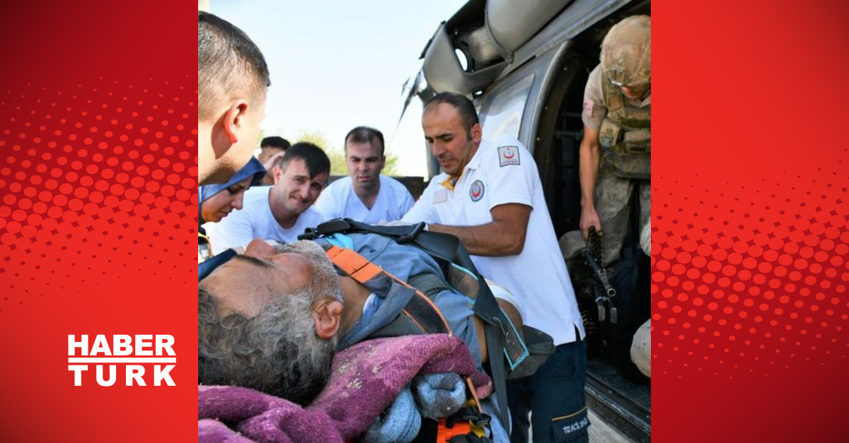 Domuz saldırısında yaralanan çoban askeri helikopterle hastaneye yetiştirildi