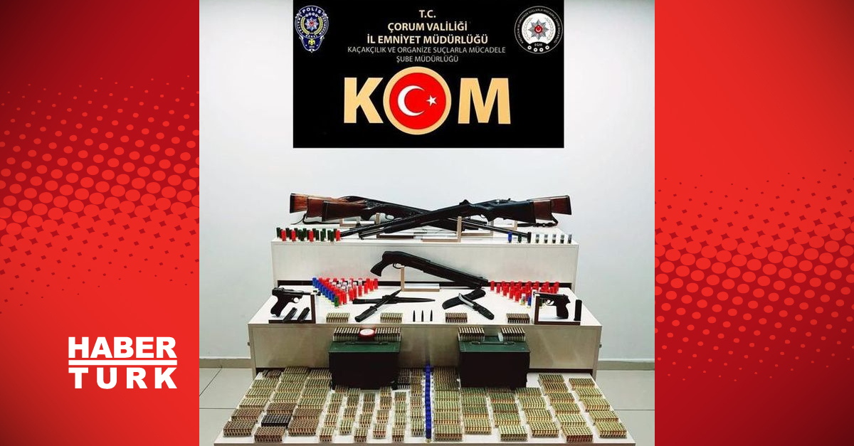 Çorum’da silah ve mühimmat ticareti yapan kişi yakalanarak gözaltına alındı