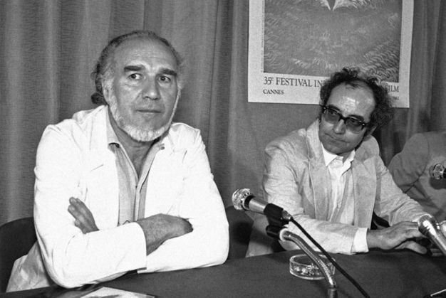 Film yapımcısı Luis Bunuel ve yönetmen Jean-Luc Godard