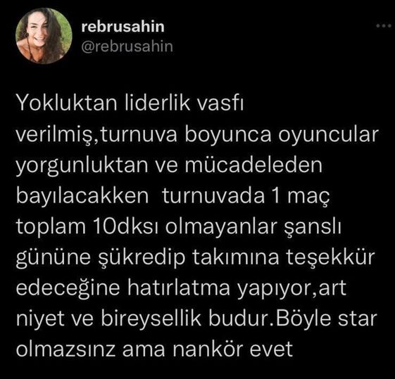 Ebru Şahih, kısa bir süre sonra bu paylaşımını Twitter hesabından sildi.
