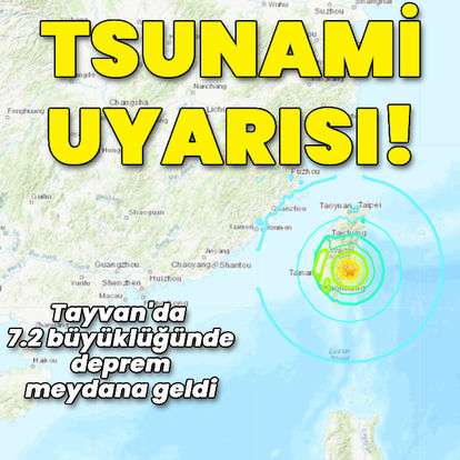 Son dakika: Tayvan'da 7.2 büyüklüğünde deprem