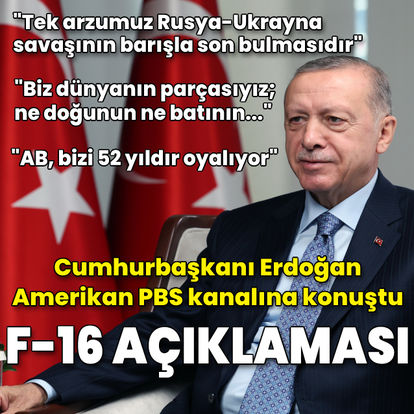 Cumhurbaşkanı Erdoğan'dan kritik açıklamalar: F-16 alamazsak başımızın çaresine bakarız
