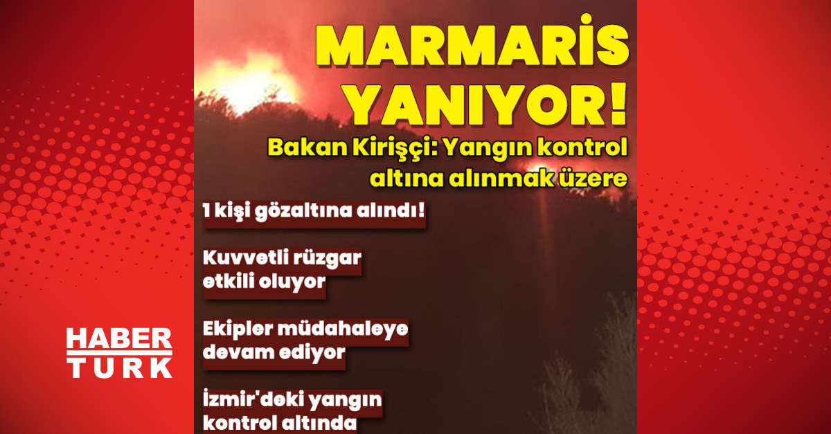 Marmaris’te orman yangını