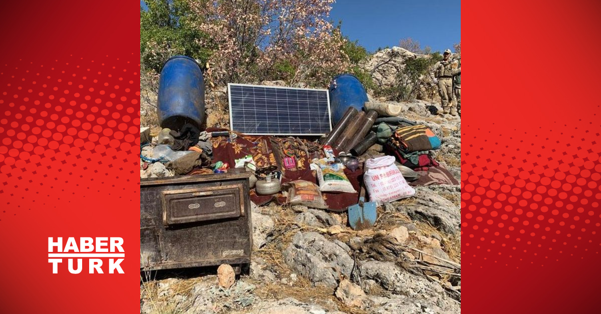 Terör operasyonunda yaşam malzemeleri ele geçirildi