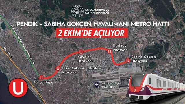 Pendik - Sabiha Gökçen Havalimanı metrosu ne zaman açılacak? 2022 Pendik - Sabiha Gökçen metro hattı durakları ve isimleri!