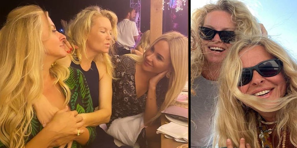 Üç güzel yemekte!