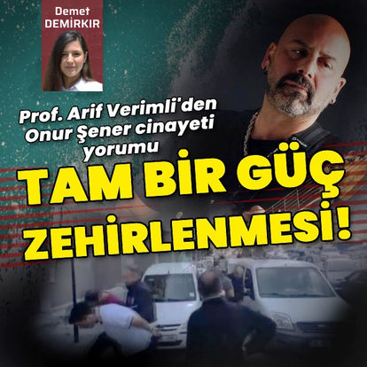 Prof. Arif Verimli'den Onur Şener cinayeti yorumu: Tam bir güç zehirlenmesi!