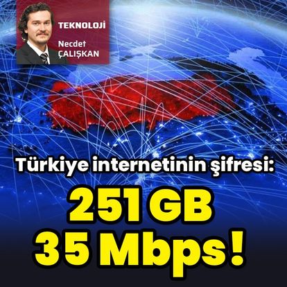 Türkiye’de aylık ortalama internet kullanımı 250 GB'yi geçti