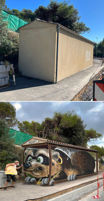 Fransız sanatçının üç boyutlu grafitileri büyülüyor