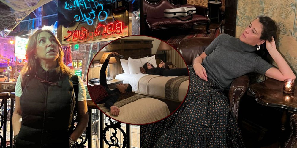 Kızlarıyla tatilde!