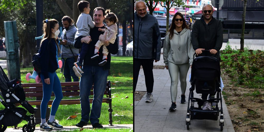 Çocuklarla caddelerde...