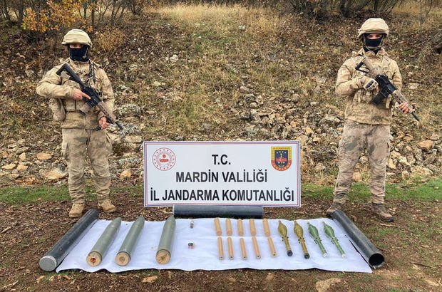 Mardin'de terör örgütü PKK'ya ait mühimmat ele geçirildi