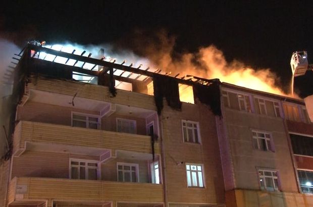 Sultanbeyli'de 3 binada korkutan yangın