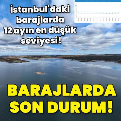 İstanbul'daki barajlarda 12 ayın en düşük seviyesi! İşte son durum!
