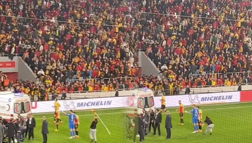 Göztepe - Altay maçı yarıda kaldı: Tribünlerden havai fişek atıldı,  kaleciye taraftar saldırdı - Futbol Haberleri