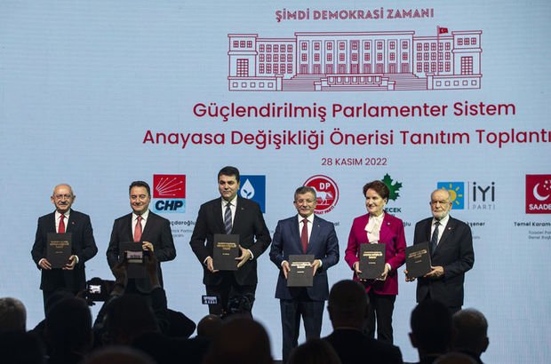 Altılı masa anayasa çalışmasını açıkladı