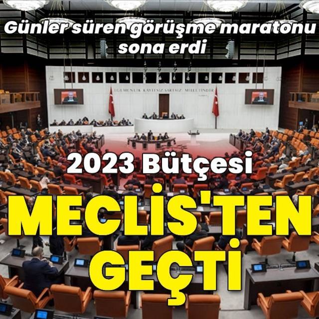 2023 bütçesi kabul edildi