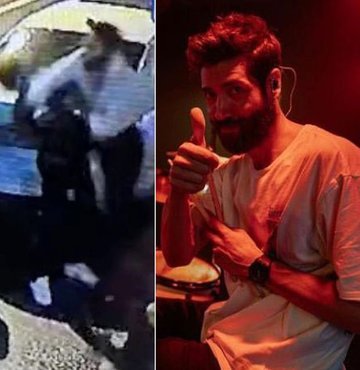 Piiz grubunun davulcusu Mehmet Dudarık ve arkadaşı Oğuzhan Oğuz