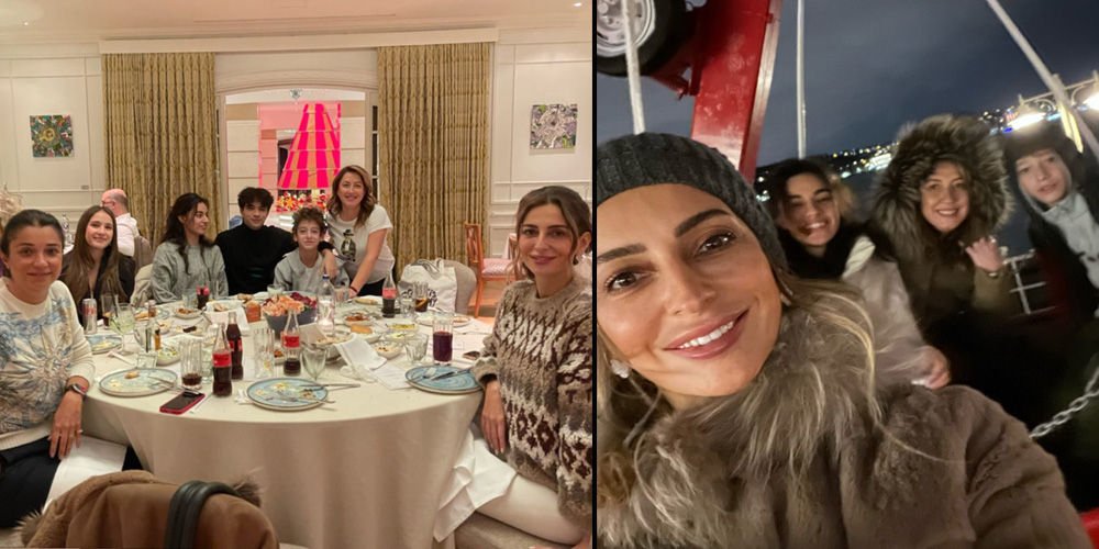 Dostlarıyla yeni yılı kutladı!