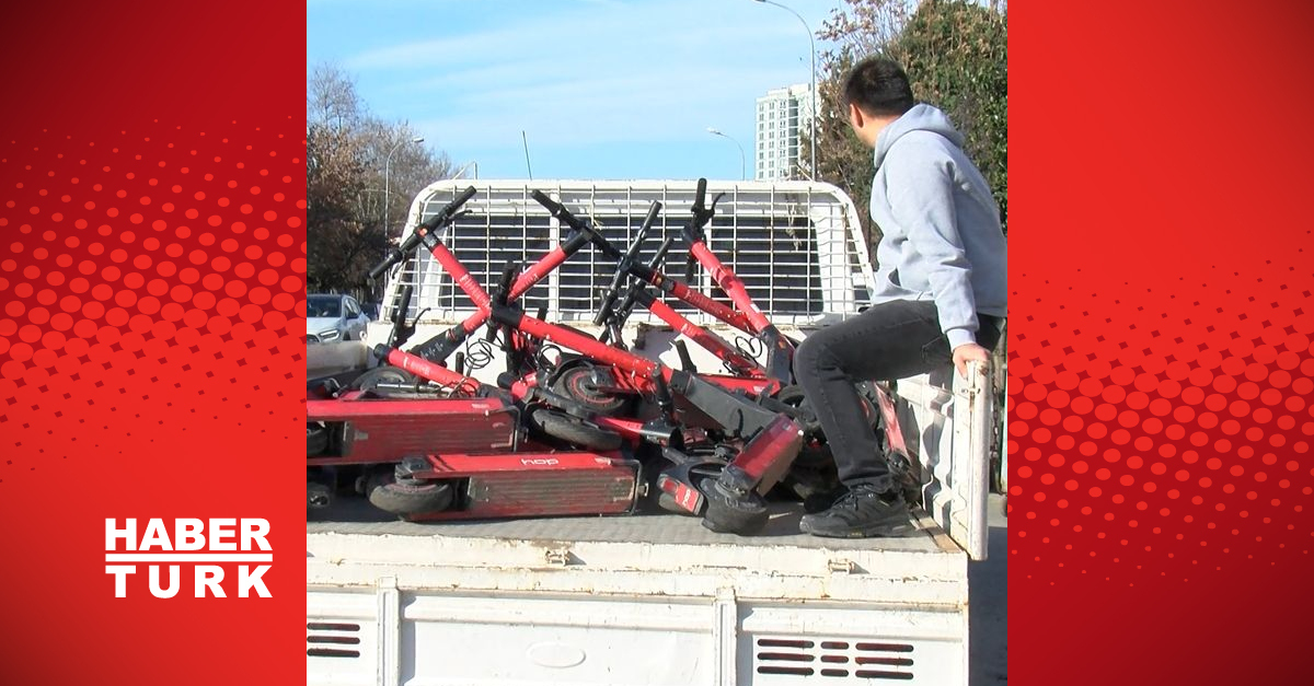 İstanbul Kadıköy’e kaldırımlarına bırakılan 71 scooter toplandı! -Güncel haberler
